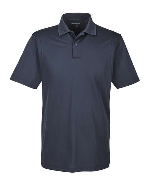 Harriton Men's Micro Piqué Polo in Navy