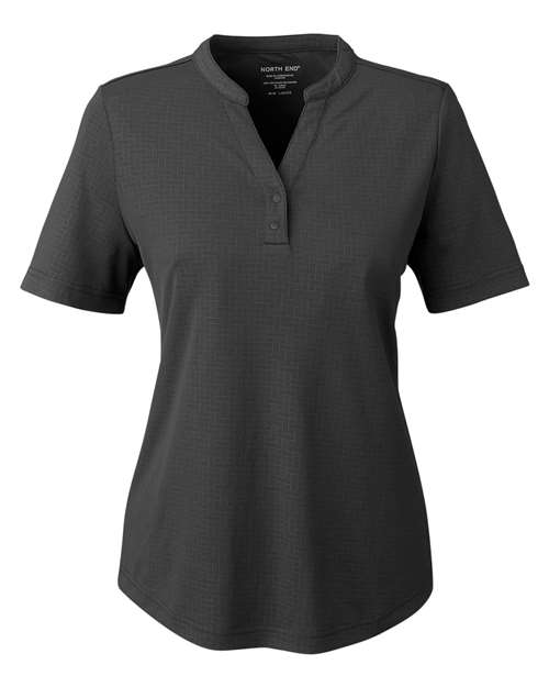 North End Women's Replay Recycled Polo in Black