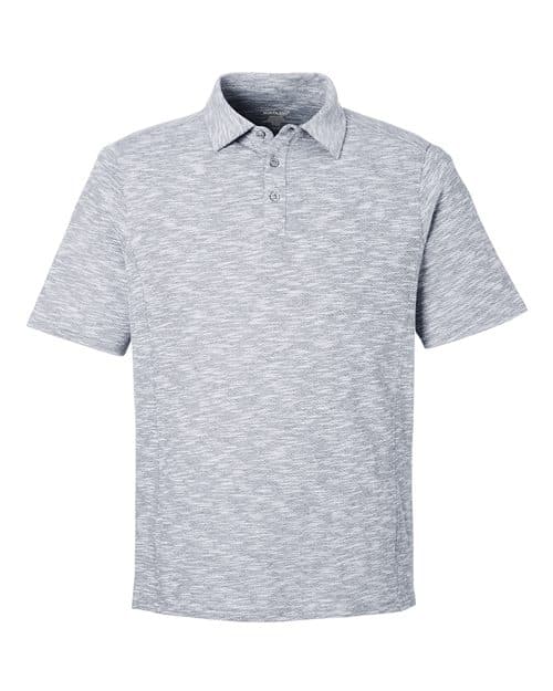 North End Men's Eclipse Jacquard Polo in Black Heather