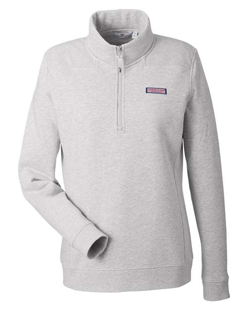 vineyard vines Women’s Collegiate Shep Quarter-Zip Sweatshirt in Grey Heather