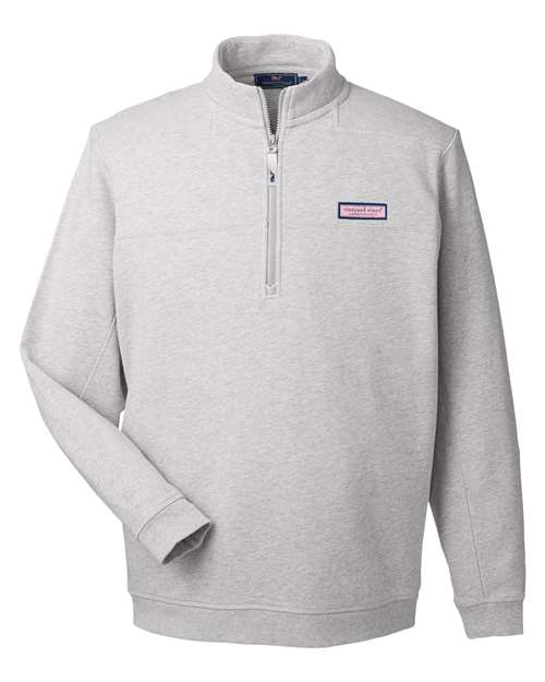 vineyard vines Men's Collegiate Shep Quarter-Zip Sweatshirt in Grey Heather