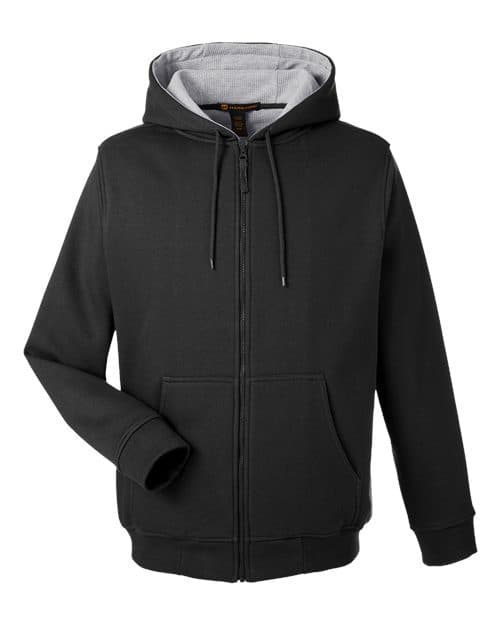 Harriton Unisex Tall ClimaBloc™ Lined Heavyweight Hooded Sweatshirt in Black