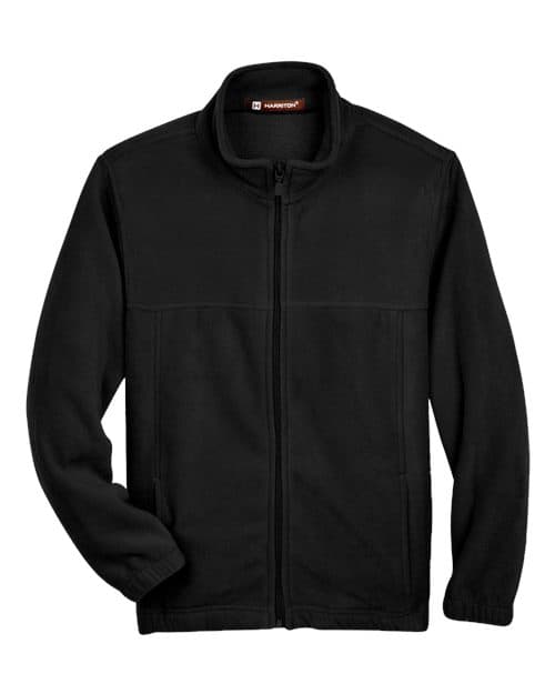 Harriton Youth Full-Zip Fleece in Black