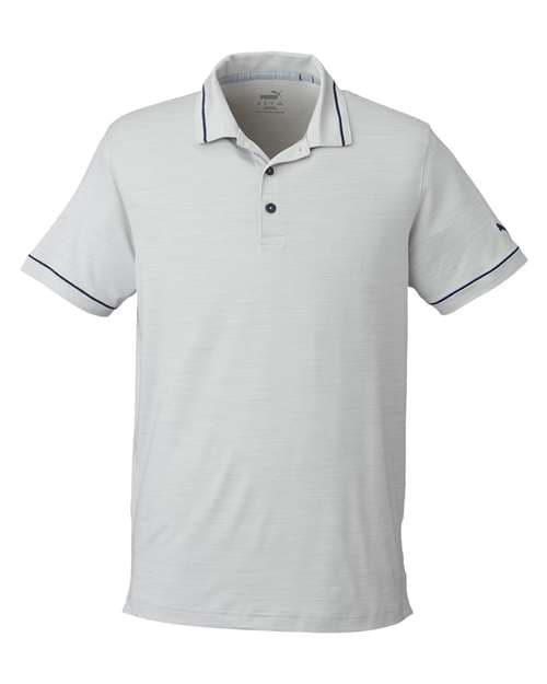 Puma Golf Men's Cloudspun Monarch Polo in High Rise Heather Navy Blazer
