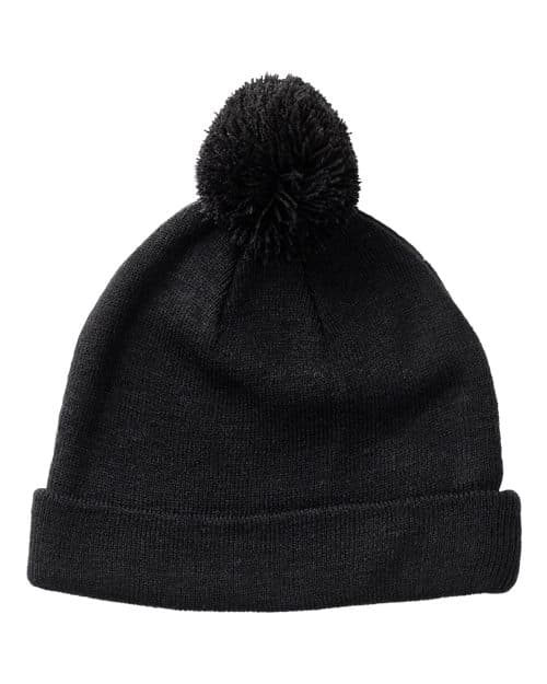 Big Accessories Pom Cuffed Beanie