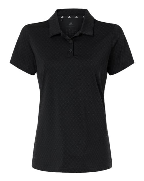 Adidas Women's 4-Way Stretch Printed Polo in Carbon