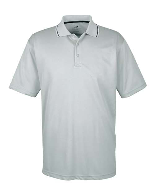 UltraClub Men's Cool & Dry Sport Two-Tone Polo in Grey/ Black