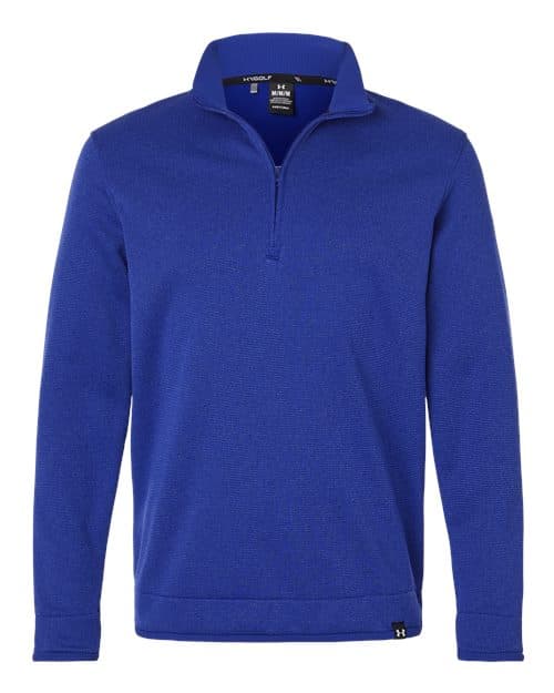 Under Armour Men's Storm Sweater Fleece Quarter-Zip Pullover in Royal/ White