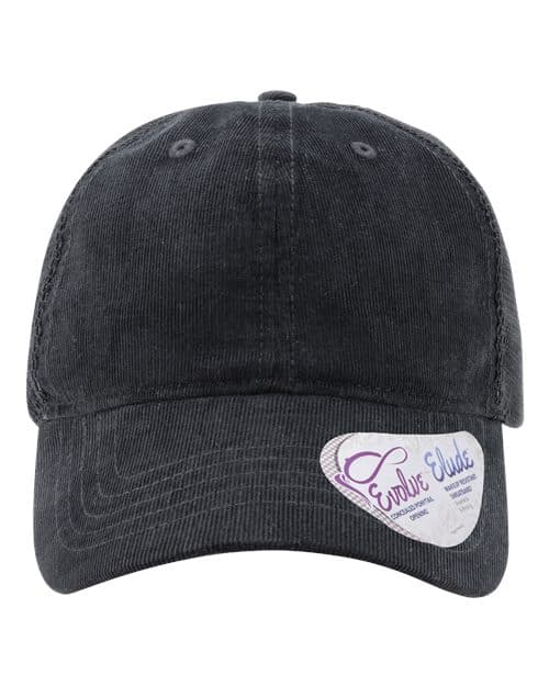 Infinity Her Women's Corduroy Cap in Black / Black Leopard/ Black