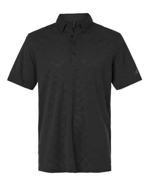 Adidas Men's Ultimate365 Jacquard Polo in Carbon/ Black