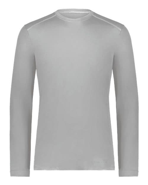 Holloway Unisex Essential Long Sleeve T-Shirt Powered By Coolcore in Athletic Grey