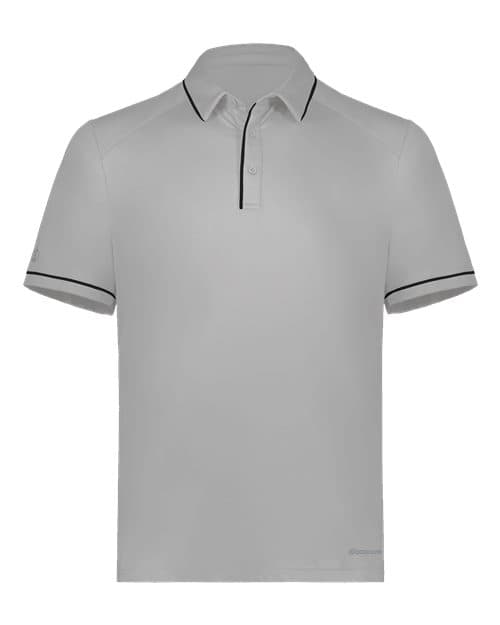 Holloway Men's CoolCore® Polo in Athletic Grey/ Black