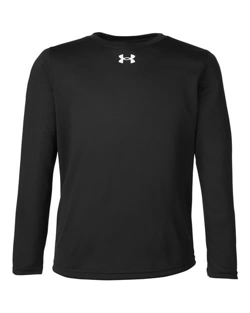 Under Armour Youth Tech™ Team Long Sleeve T-Shirt in Black/ White