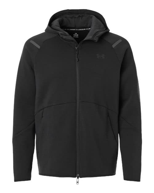 Under Armour Men's Unstoppable Fleece Full-Zip in Black/ Black