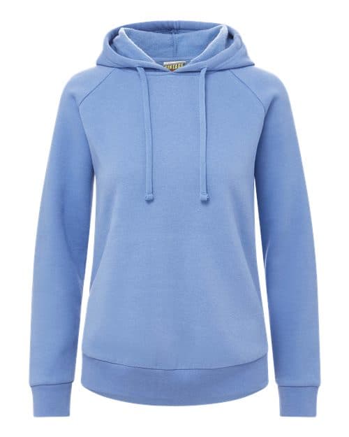 MV Sport Women's Vintage Fleece Hooded Sweatshirt in Blue Iris