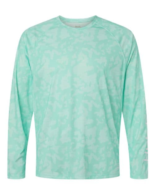 HUK Men's Lopro Running Lakes Long Sleeve T-Shirt in Beach Glass