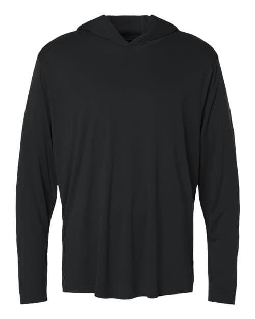 AllPro Unisex Pro-Lock Performance Hooded Long Sleeve T-Shirt in Black