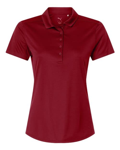 Puma Golf Womens Pure 2.0 Polo in Dark Crimson