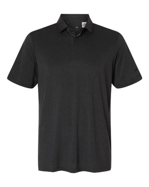 Adidas Men's Ultimate365 Mesh Tango Print Climacool Polo in Black/ Carbon