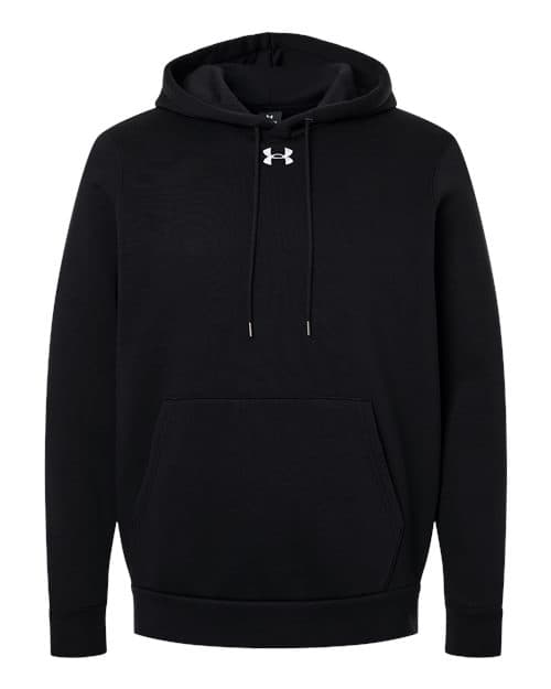 Under Armour Men's Team Icon Fleece Hooded Sweatshirt in Black/ White
