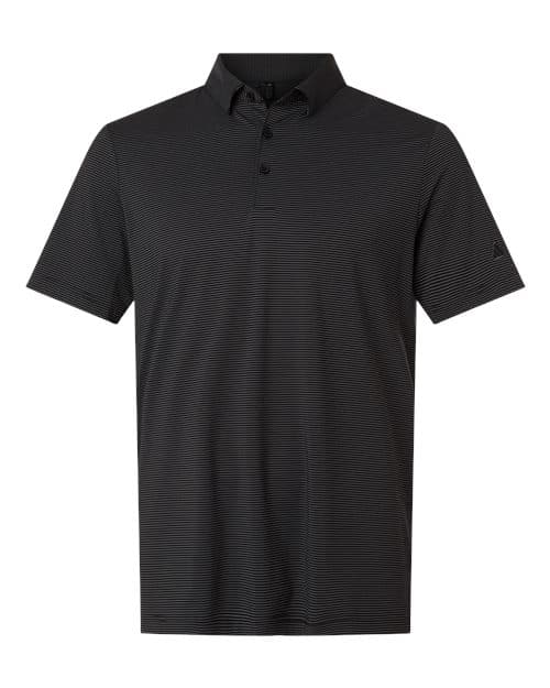 Adidas Men's Ultimate365 Pencil Stripe Climacool Polo in Carbon/ Black