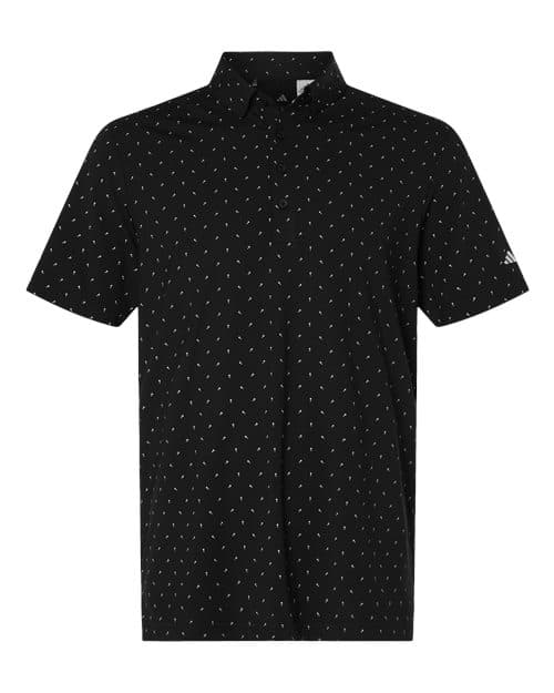 Adidas Men's Ultimate365 Micro Print Polo in Black