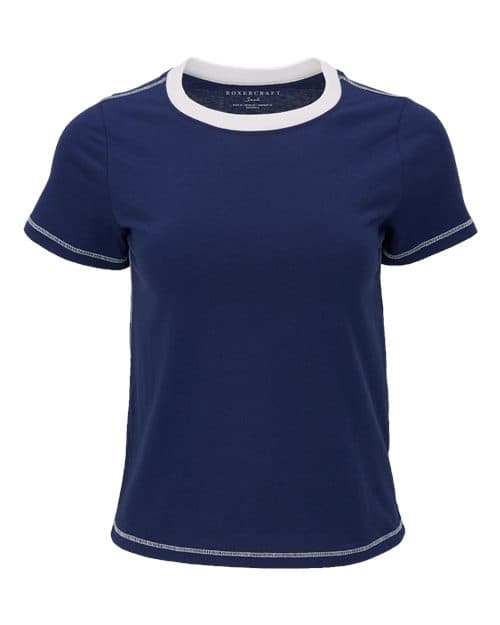 Boxercraft Women's Contrast Stitch Baby Tee