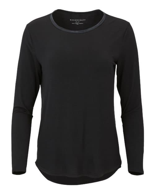 Boxercraft Women's Bamboo Long Sleeve T-Shirt in Black