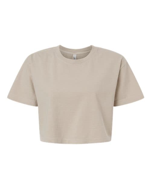 American Apparel Women's Heavyweight Cotton Garment-Dyed Boxy Cropped Tee