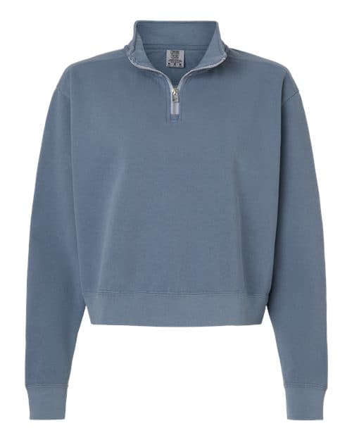Comfort Colors Women's Garment-Dyed Mid-Length Quarter-Zip Sweatshirt