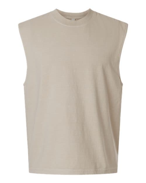 American Apparel Unisex Heavyweight Cotton Garment-Dyed Boxy Muscle Tee