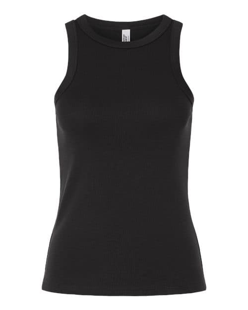 American Apparel Women's Baby Rib Fitted Tank in Black