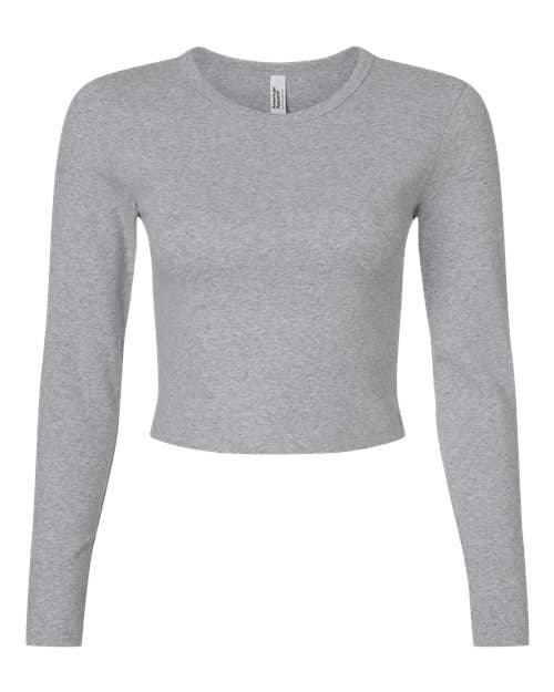 American Apparel Women's Baby Rib Long Sleeve Fitted Tee