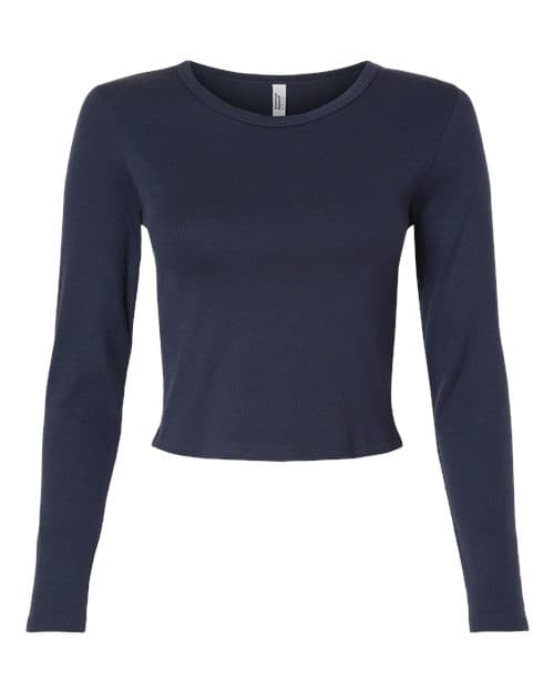 American Apparel Women's Baby Rib Long Sleeve Fitted Tee