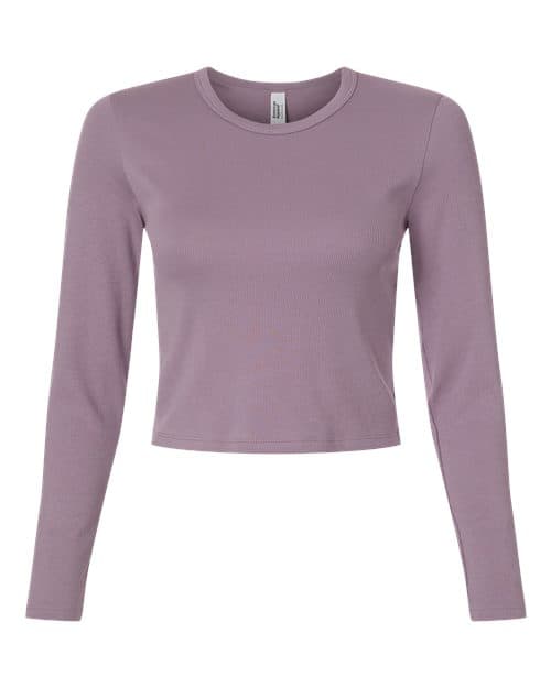 American Apparel Women's Baby Rib Long Sleeve Fitted Tee