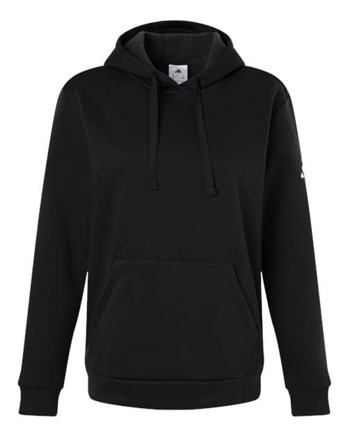 Adidas Women's Fleece Hooded Sweatshirt in Black/ White