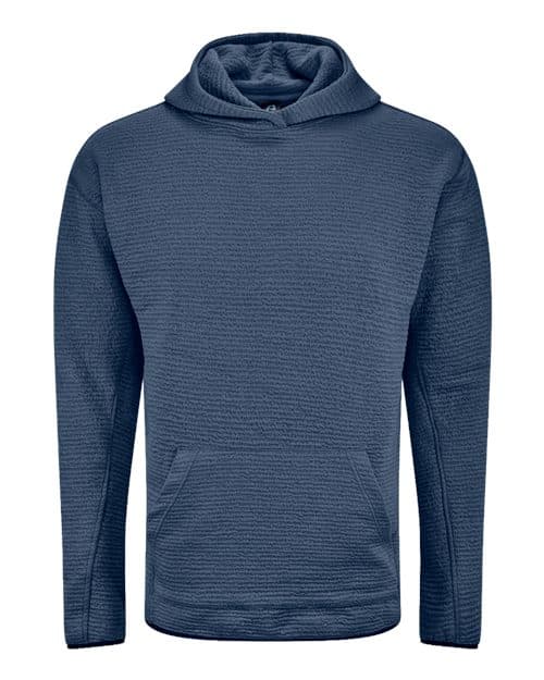 J. America Unisex Pebble Fleece Hooded Pullover in Baltic