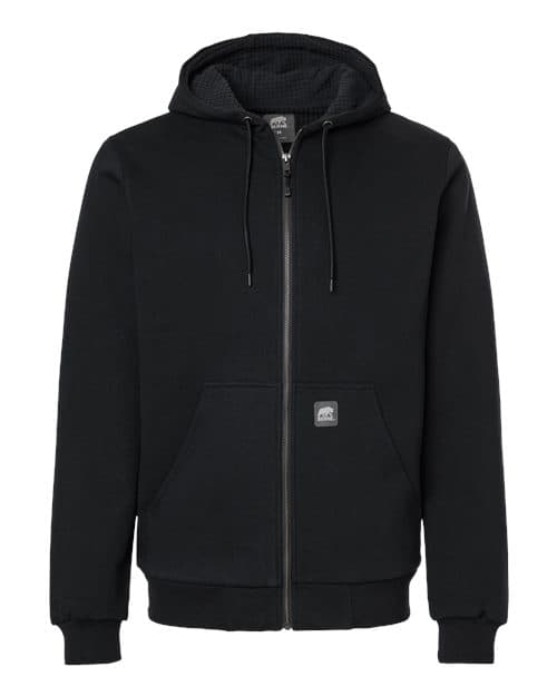 Berne Apparel Men's Heritage Grid Fleece-Lined Full-Zip Hooded Sweatshirt