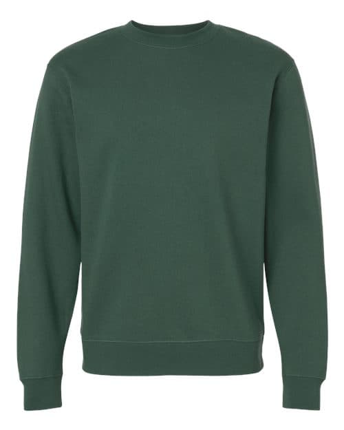 Independent Trading Co. Unisex Midweight Crewneck Sweatshirt in Alpine Green