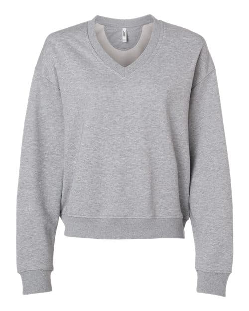 American Apparel Women's French Terry V-Neck Sweatshirt