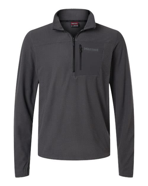 Marmot Men's Air Fleece Quarter-Zip Pullover in Blackened