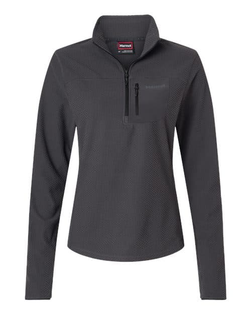 Marmot Women's Air Fleece Quarter-Zip Pullover in Blackened