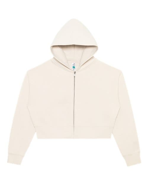 Lane Seven Women's Relaxed Cropped Full-Zip Hoodie Sweatshirt