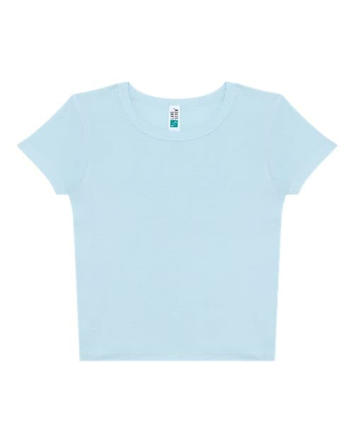 Lane Seven Women's Baby Tee in Baby Blue