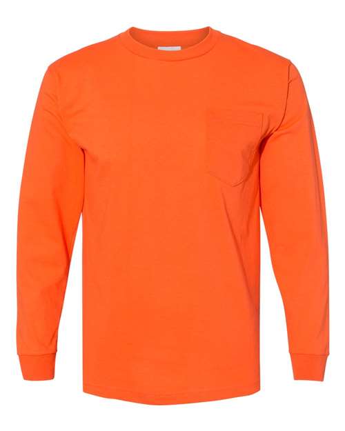 Bayside Unisex USA-Made Long Sleeve Pocket T-Shirt