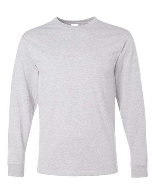 JERZEES Unisex Dri-Power® Long Sleeve 50/50 T-Shirt in Ash