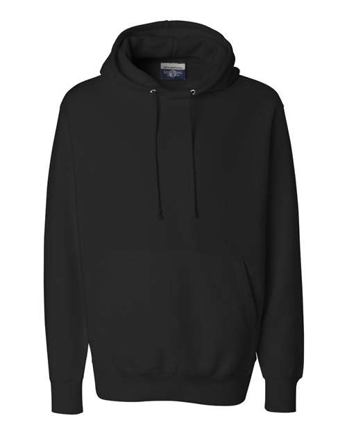 Weatherproof Unisex Cross Weave™ Hooded Sweatshirt in Black