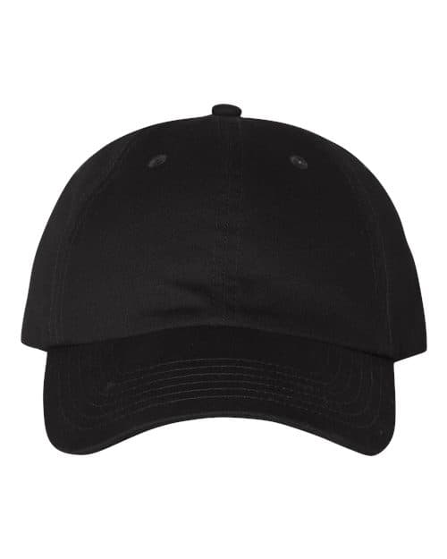 Valucap Brushed Twill Cap in Black
