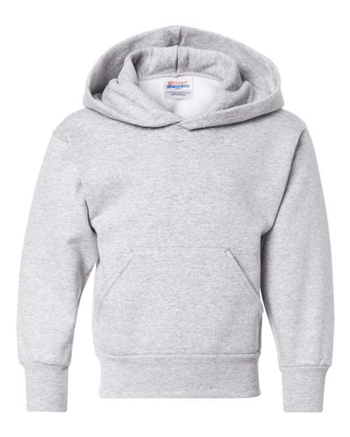Hanes Youth EcoSmart® Hooded Sweatshirt in Ash