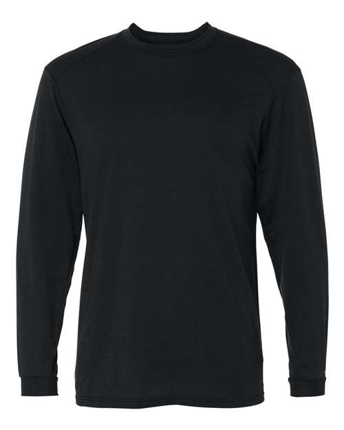 Badger Men's B-Tech Cotton-Feel Long Sleeve T-Shirt in Black